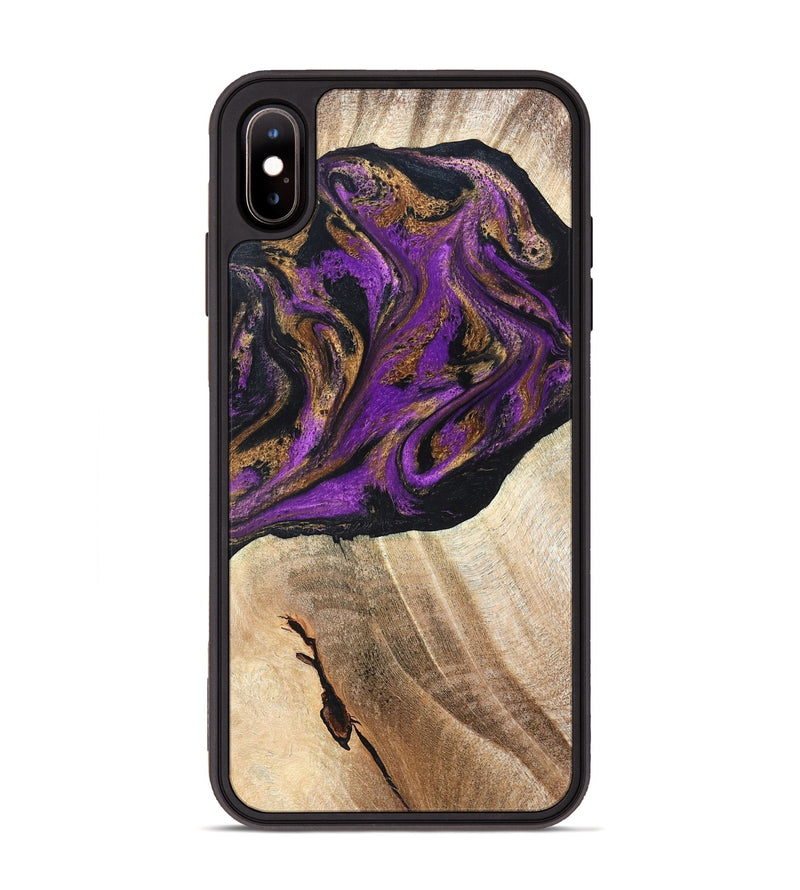 iPhone Xs Max Wood Phone Case - Onie (Purple, 819897)