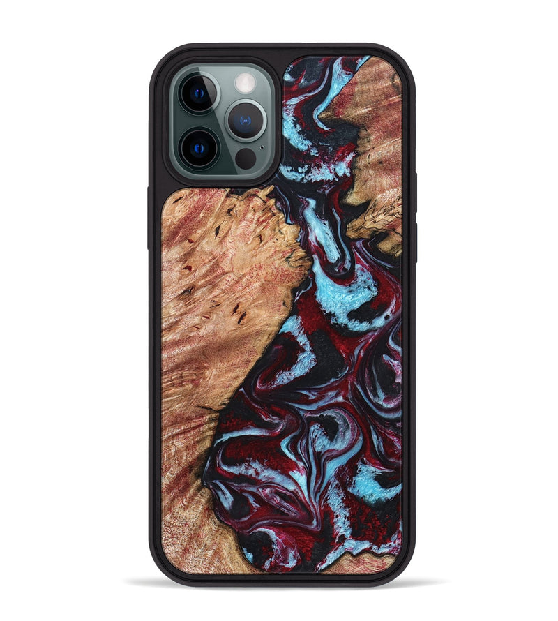 iPhone 12 Pro Max Wood Phone Case - Marco (Red, 819898)