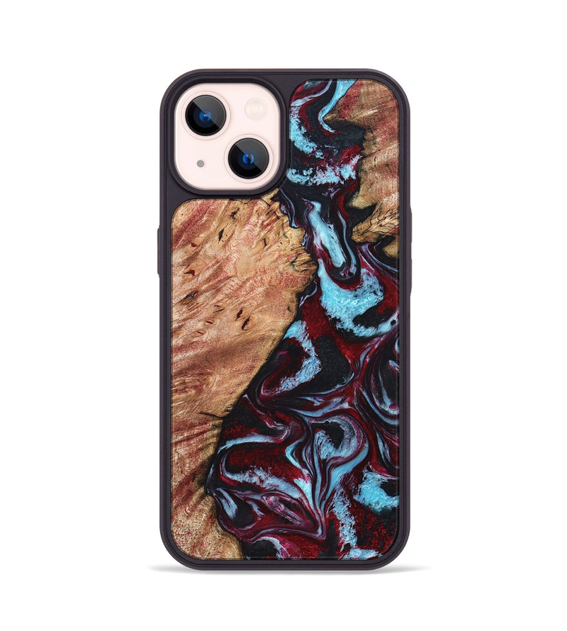 iPhone 14 Wood Phone Case - Marco (Red, 819898)