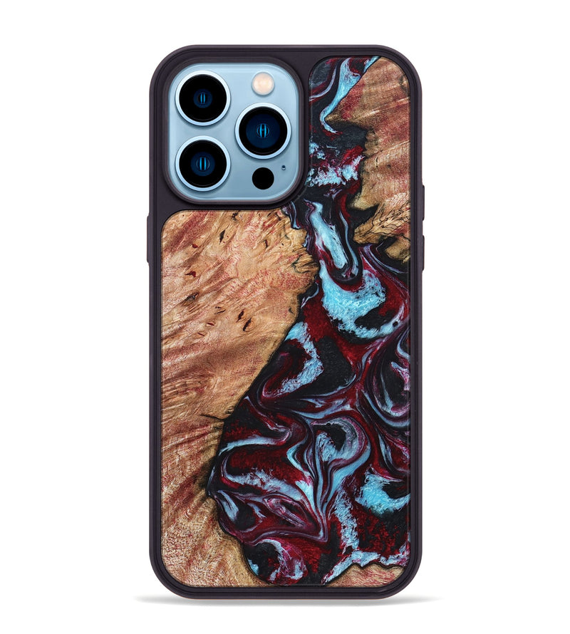 iPhone 14 Pro Max Wood Phone Case - Marco (Red, 819898)