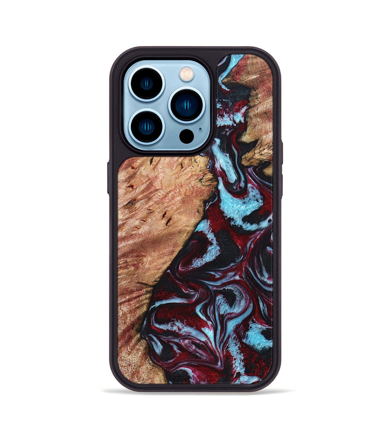 iPhone 14 Pro Wood Phone Case - Marco (Red, 819898)