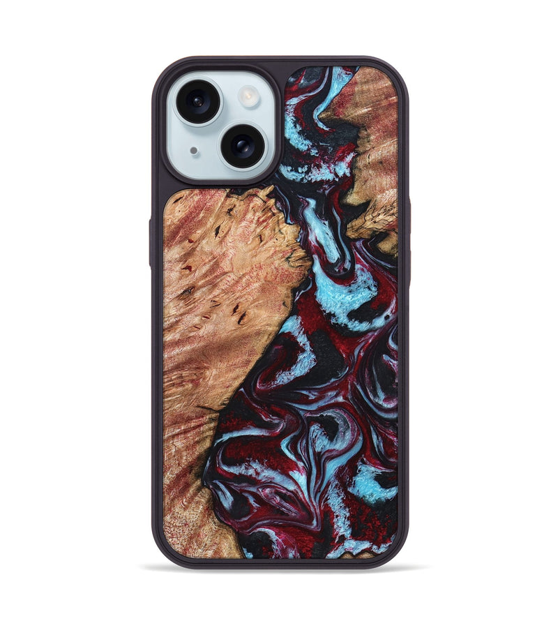 iPhone 15 Wood Phone Case - Marco (Red, 819898)