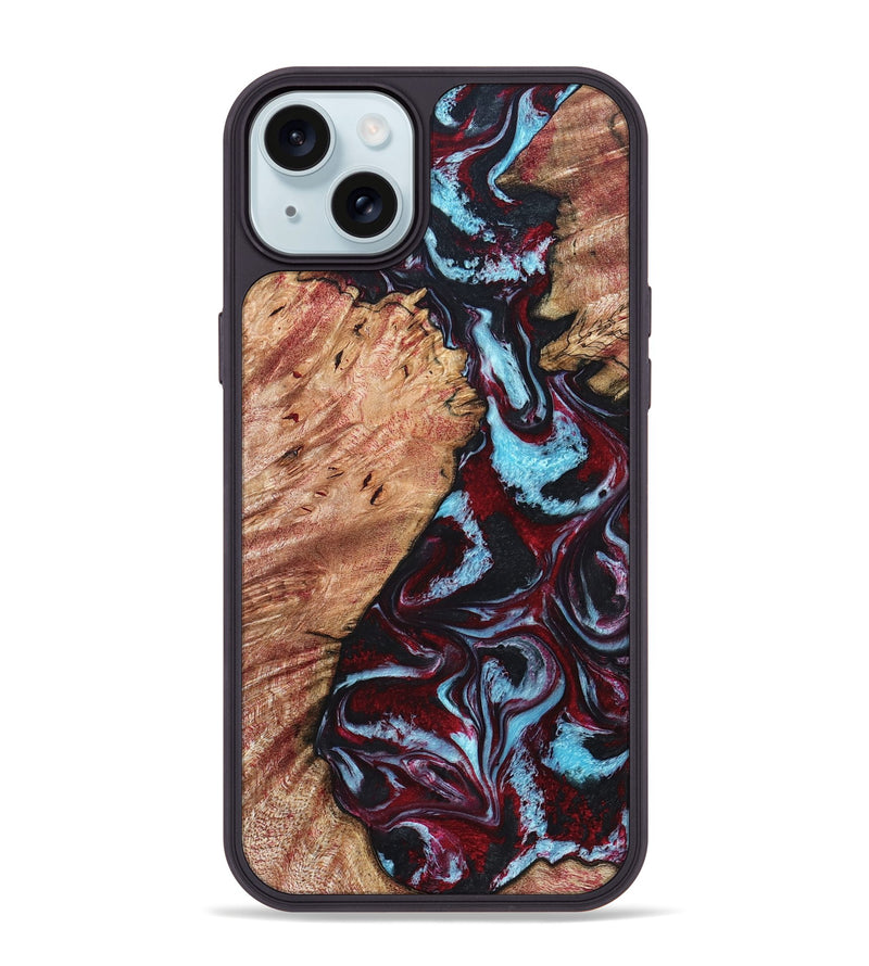 iPhone 15 Plus Wood Phone Case - Marco (Red, 819898)