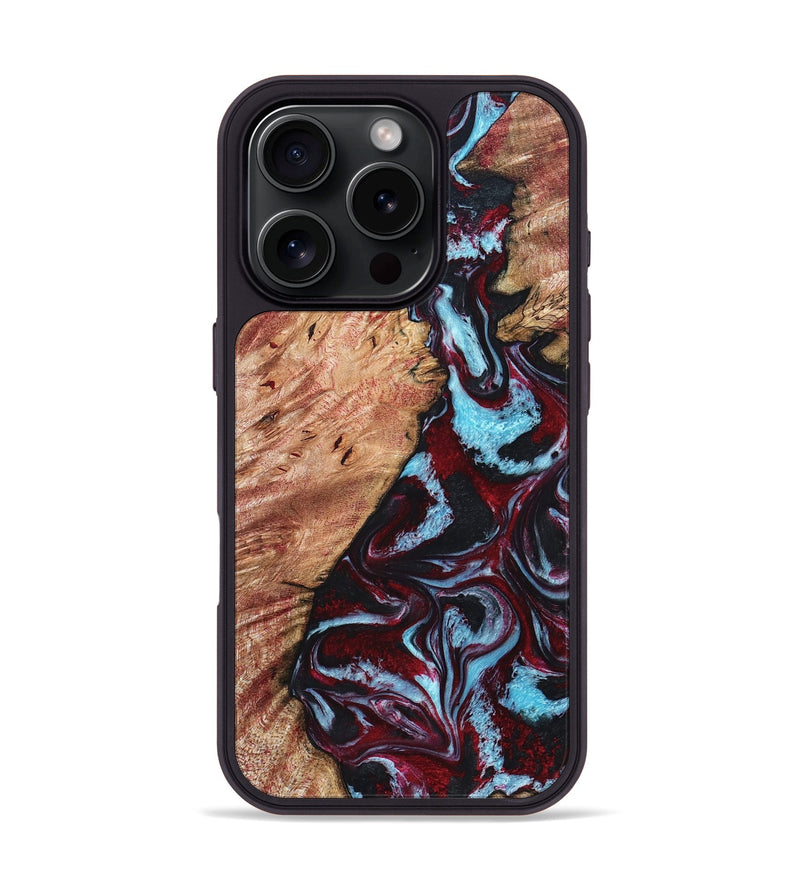 iPhone 16 Pro Wood Phone Case - Marco (Red, 819898)