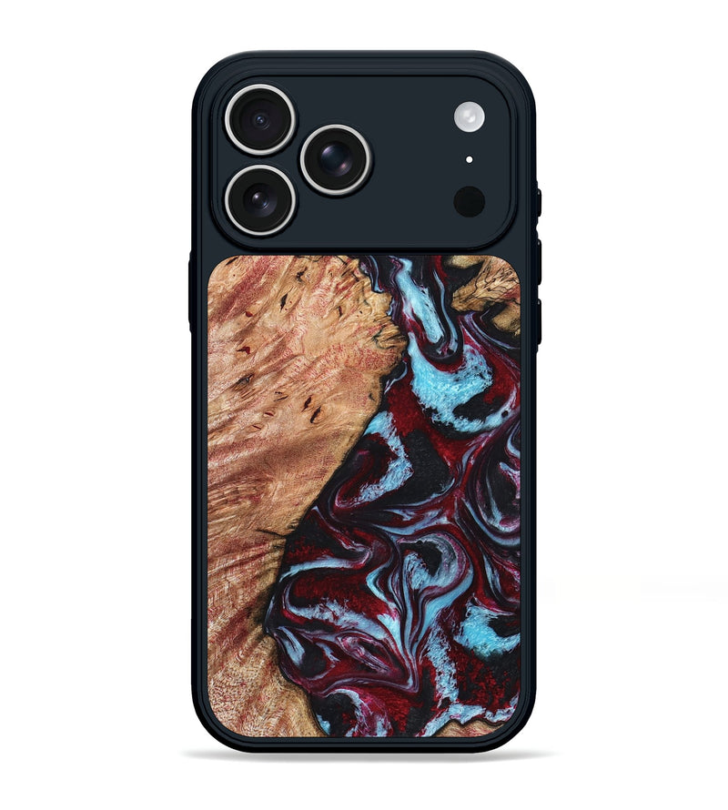 iPhone 17 Pro Max Wood Phone Case - Marco (Red, 819898)
