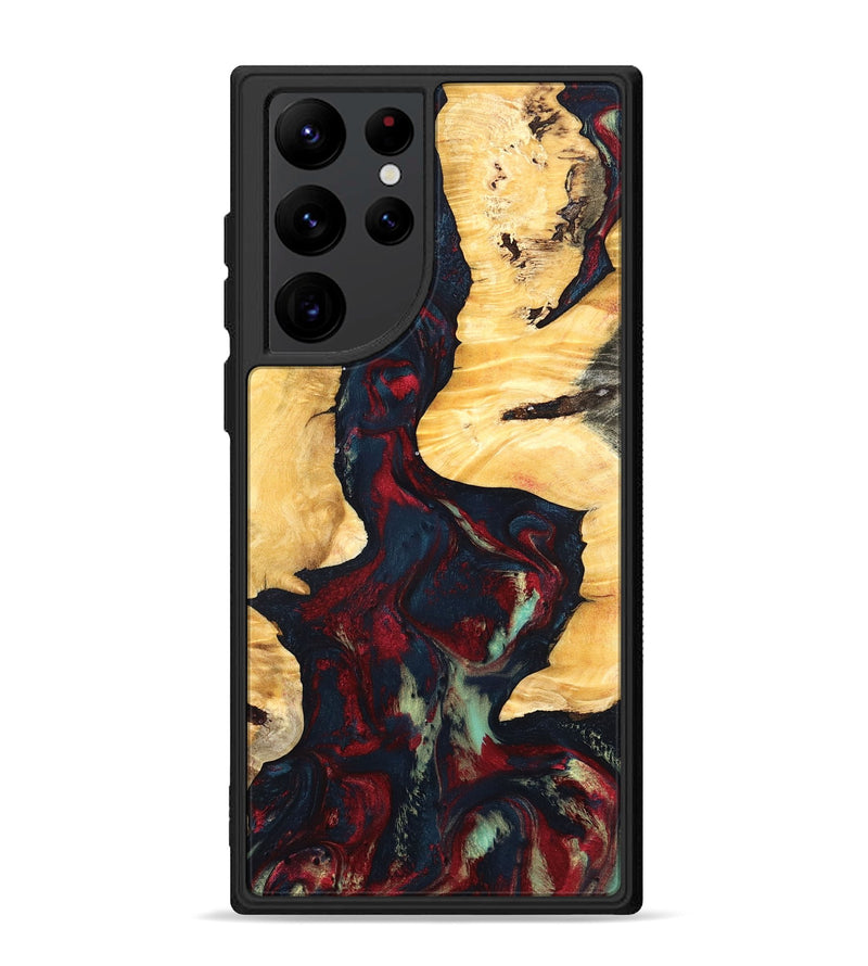 Galaxy S22 Ultra Wood Phone Case - Hiram (Red, 819899)