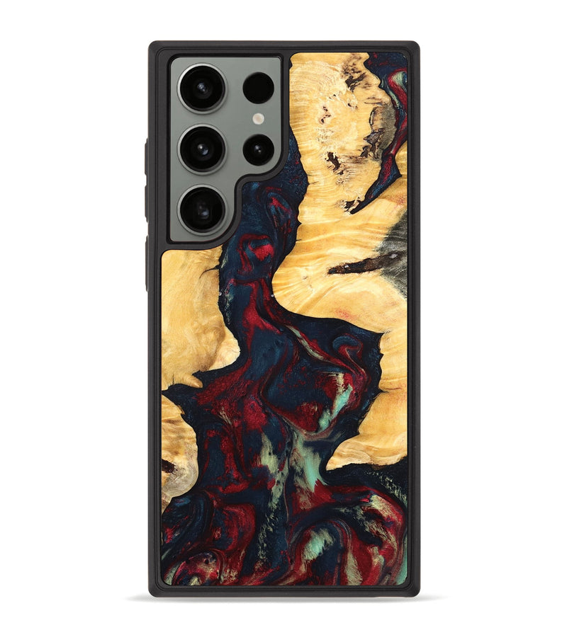Galaxy S23 Ultra Wood Phone Case - Hiram (Red, 819899)