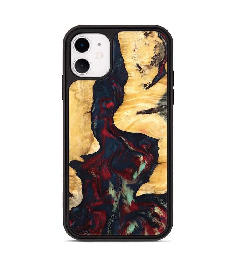 iPhone 11 Wood Phone Case - Hiram (Red, 819899)