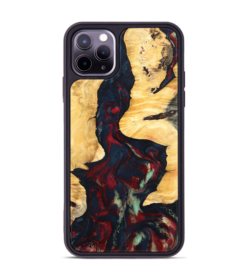 iPhone 11 Pro Max Wood Phone Case - Hiram (Red, 819899)