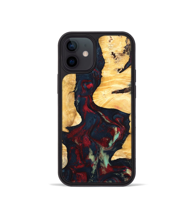 iPhone 12 mini Wood Phone Case - Hiram (Red, 819899)
