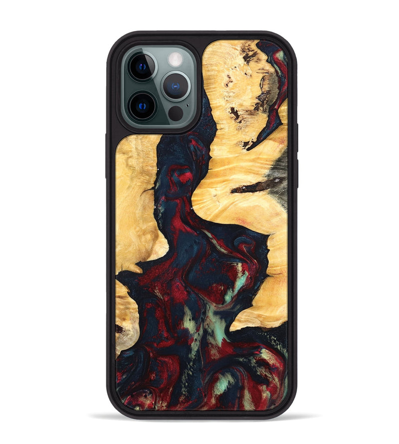 iPhone 12 Pro Max Wood Phone Case - Hiram (Red, 819899)