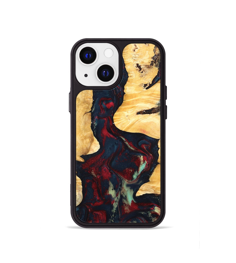 iPhone 13 mini Wood Phone Case - Hiram (Red, 819899)