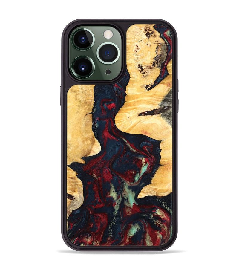 iPhone 13 Pro Max Wood Phone Case - Hiram (Red, 819899)