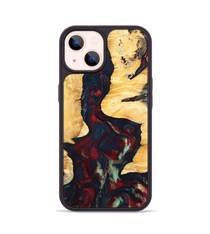 iPhone 14 Wood Phone Case - Hiram (Red, 819899)