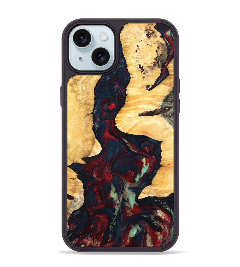iPhone 15 Plus Wood Phone Case - Hiram (Red, 819899)