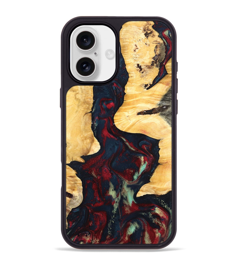 iPhone 16 Plus Wood Phone Case - Hiram (Red, 819899)