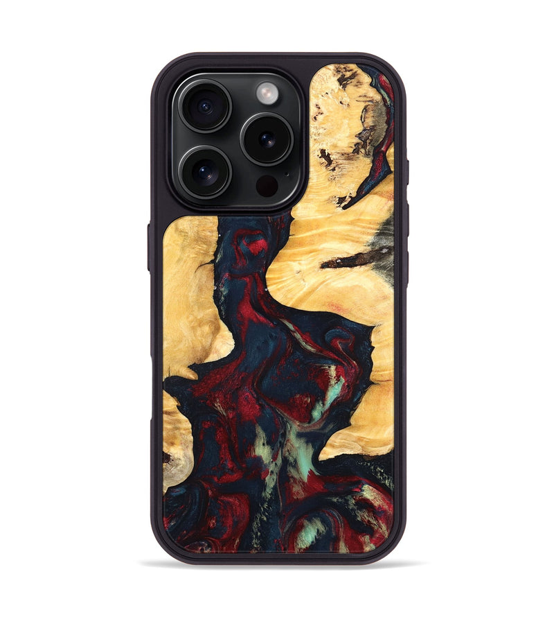 iPhone 16 Pro Wood Phone Case - Hiram (Red, 819899)