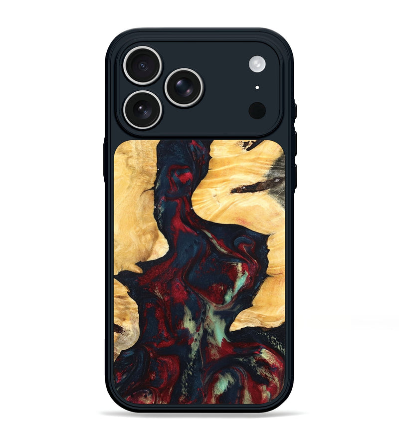 iPhone 17 Pro Max Wood Phone Case - Hiram (Red, 819899)