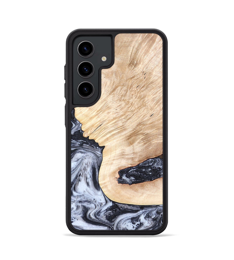 Galaxy S24 Wood Phone Case - Elton (Black & White, 819903)