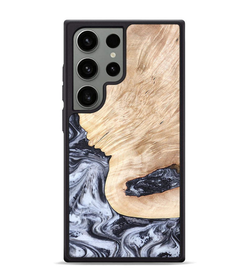 Galaxy S24 Ultra Wood Phone Case - Elton (Black & White, 819903)