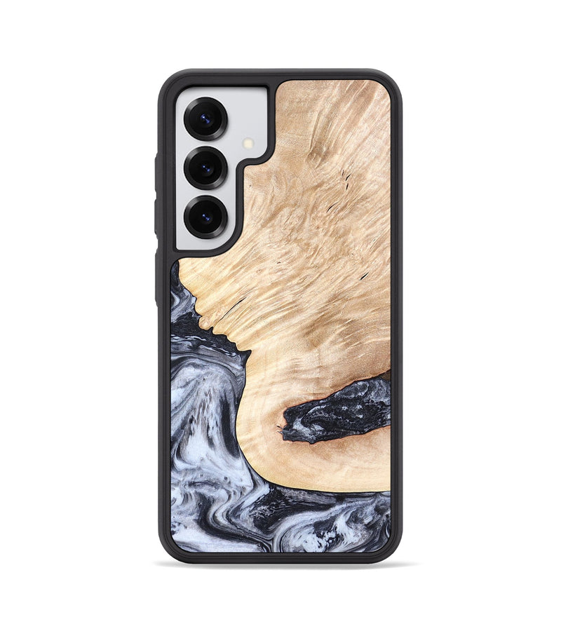 Galaxy S25 Wood Phone Case - Elton (Black & White, 819903)