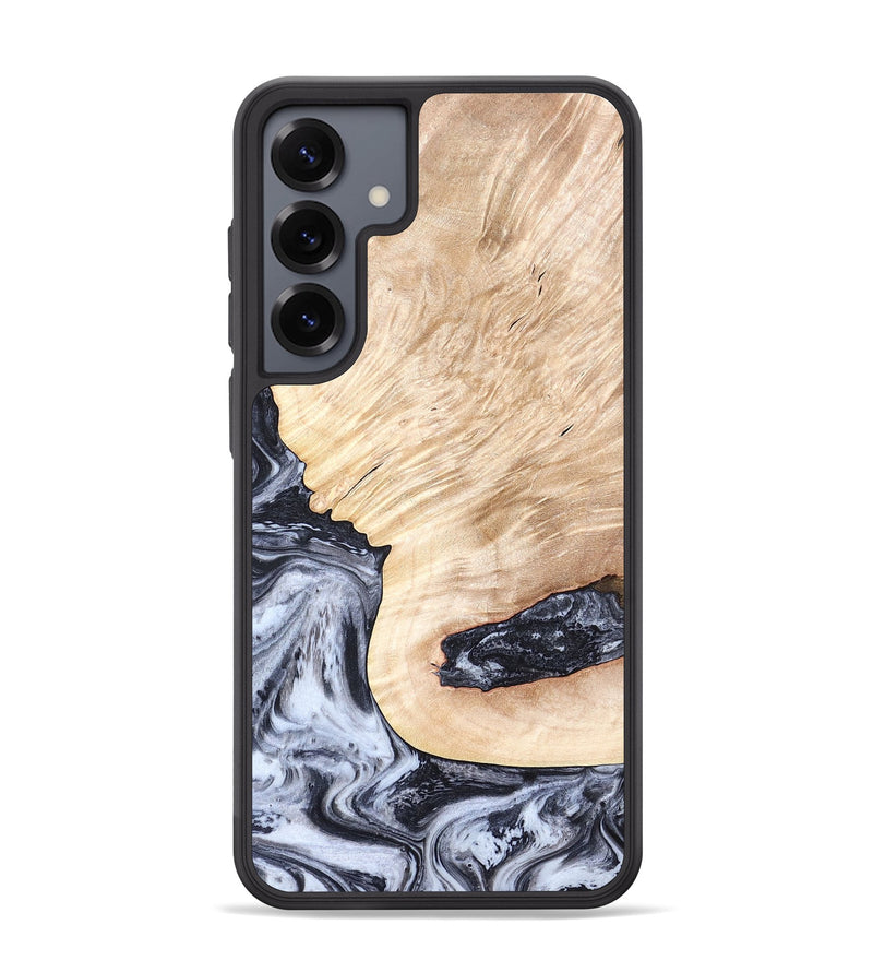 Galaxy S25 Plus Wood Phone Case - Elton (Black & White, 819903)