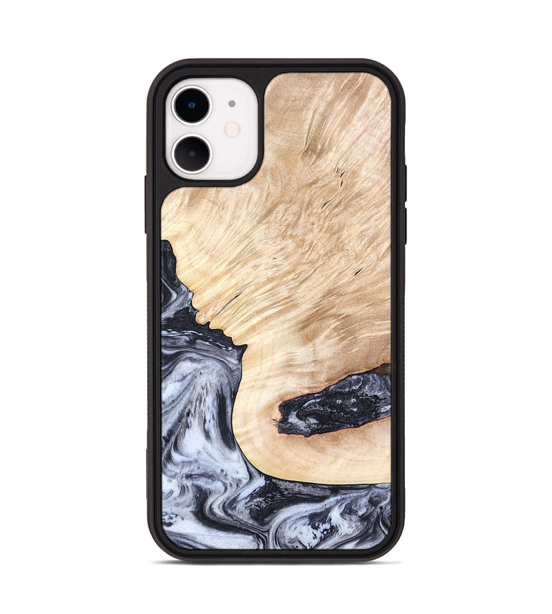 iPhone 11 Wood Phone Case - Elton (Black & White, 819903)
