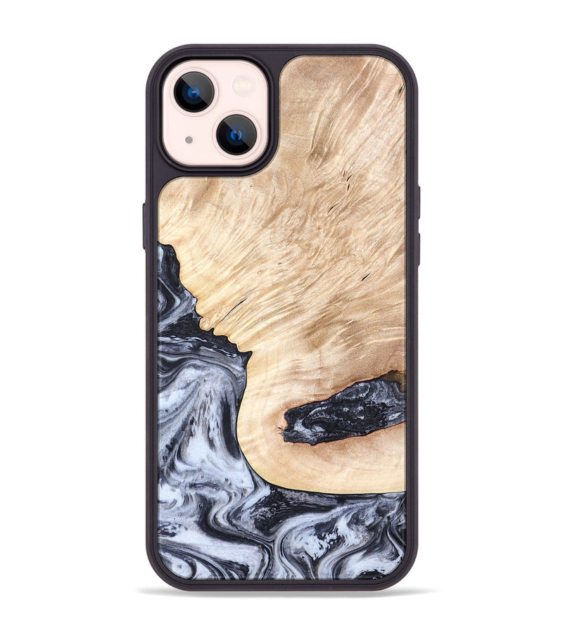 iPhone 14 Plus Wood Phone Case - Elton (Black & White, 819903)