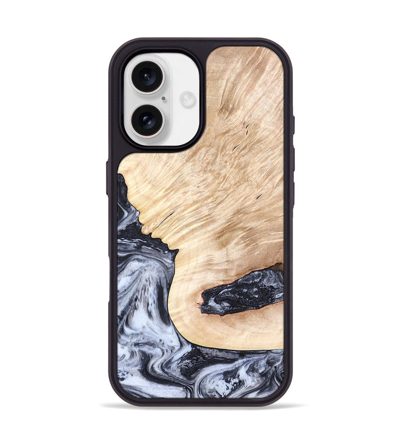 iPhone 17 Wood Phone Case - Elton (Black & White, 819903)