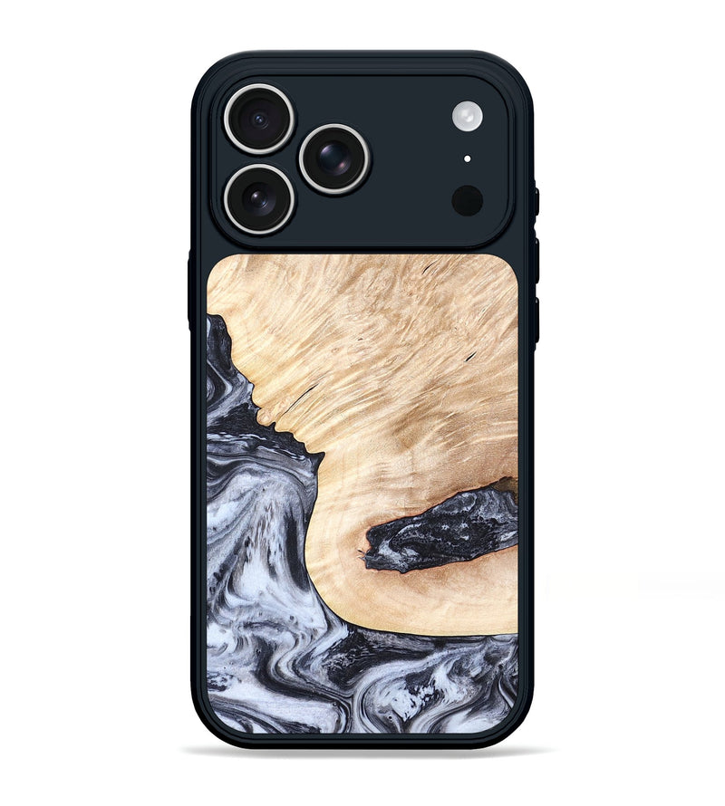 iPhone 17 Pro Max Wood Phone Case - Elton (Black & White, 819903)