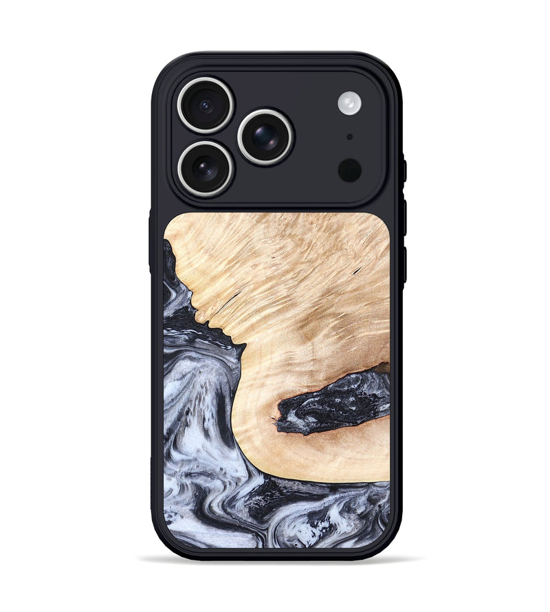 iPhone 17 Pro Wood Phone Case - Elton (Black & White, 819903)