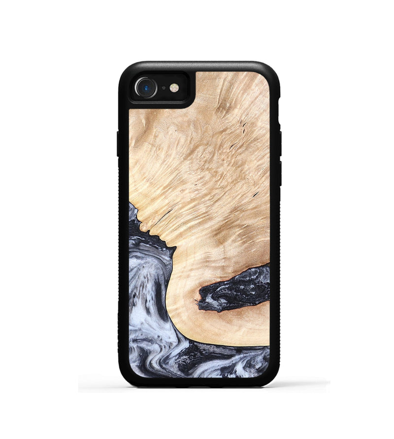 iPhone SE Wood Phone Case - Elton (Black & White, 819903)