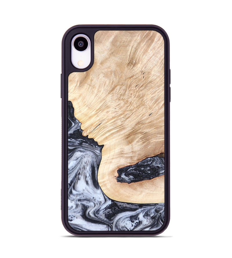 iPhone Xr Wood Phone Case - Elton (Black & White, 819903)