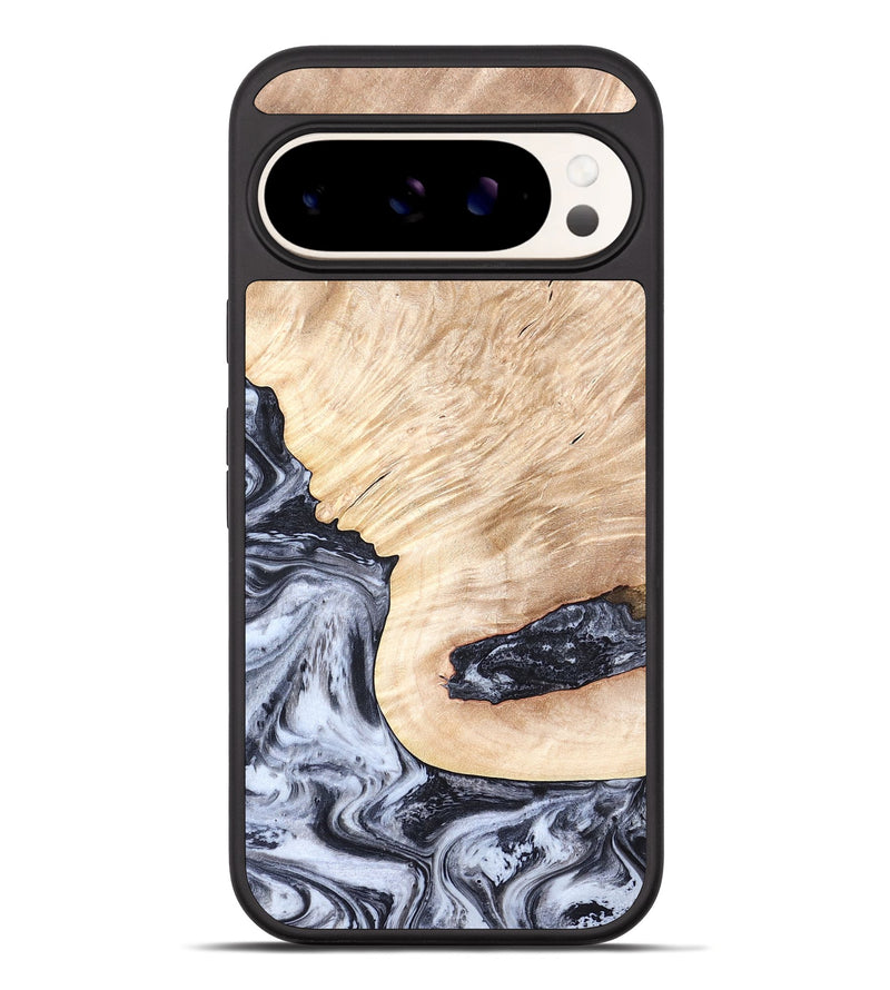 Pixel 10 Pro XL Wood Phone Case - Elton (Black & White, 819903)