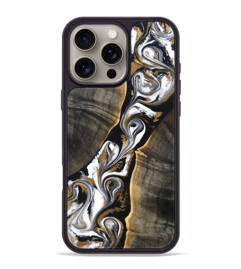 iPhone 16 Pro Max Wood Phone Case - Yareli (Black & White, 819905)