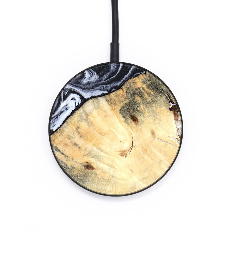 Circle Wood Wireless Charger - Amirah (Black & White, 819906)