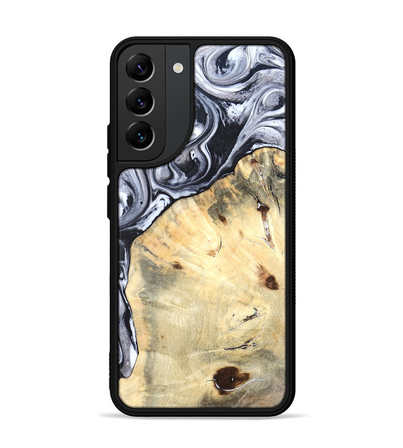 Galaxy S22 Plus Wood Phone Case - Amirah (Black & White, 819906)