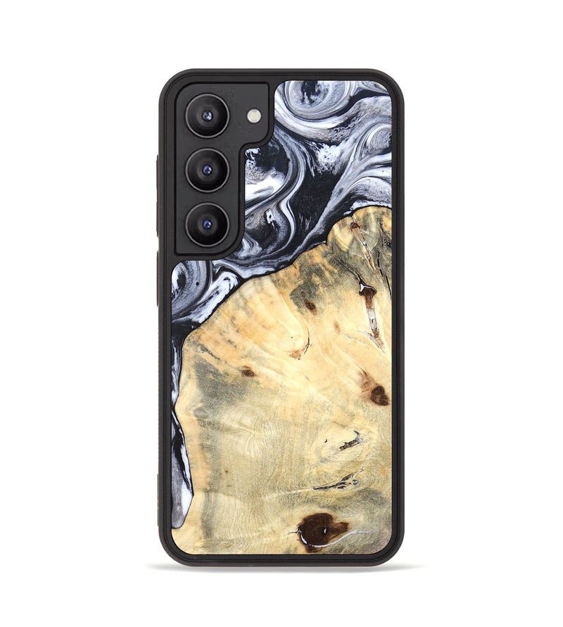 Galaxy S23 Wood Phone Case - Amirah (Black & White, 819906)