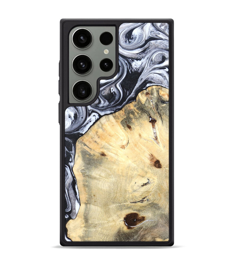 Galaxy S24 Ultra Wood Phone Case - Amirah (Black & White, 819906)