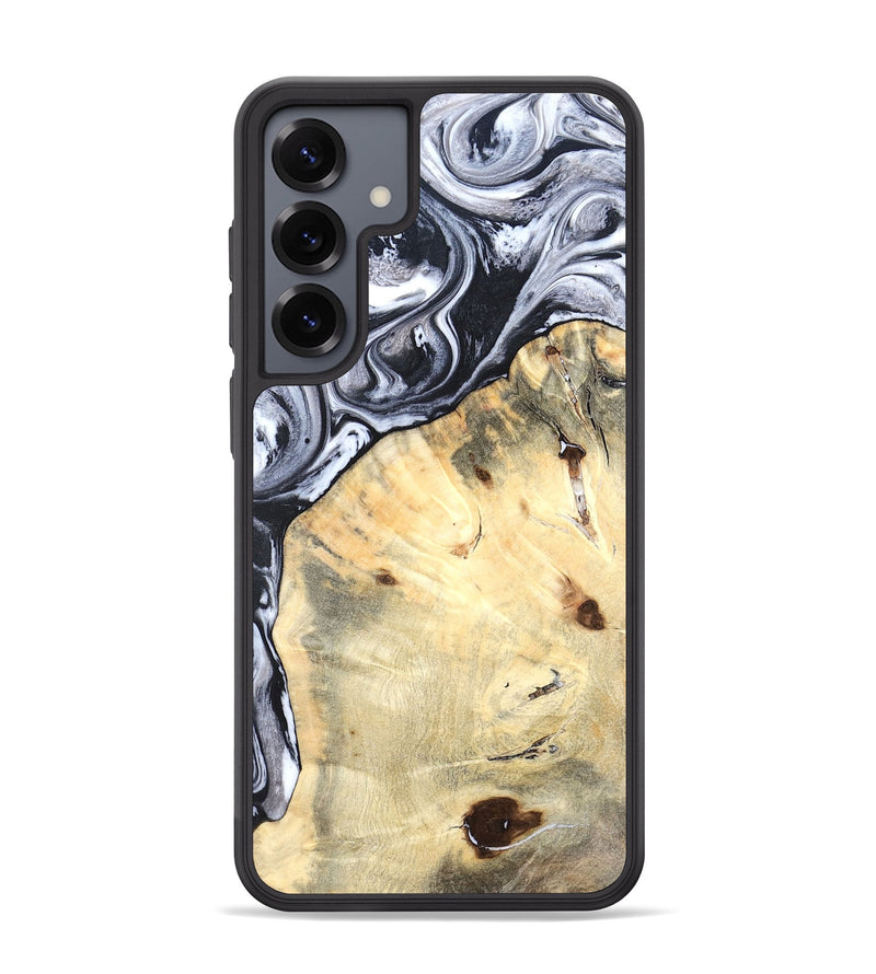 Galaxy S25 Plus Wood Phone Case - Amirah (Black & White, 819906)