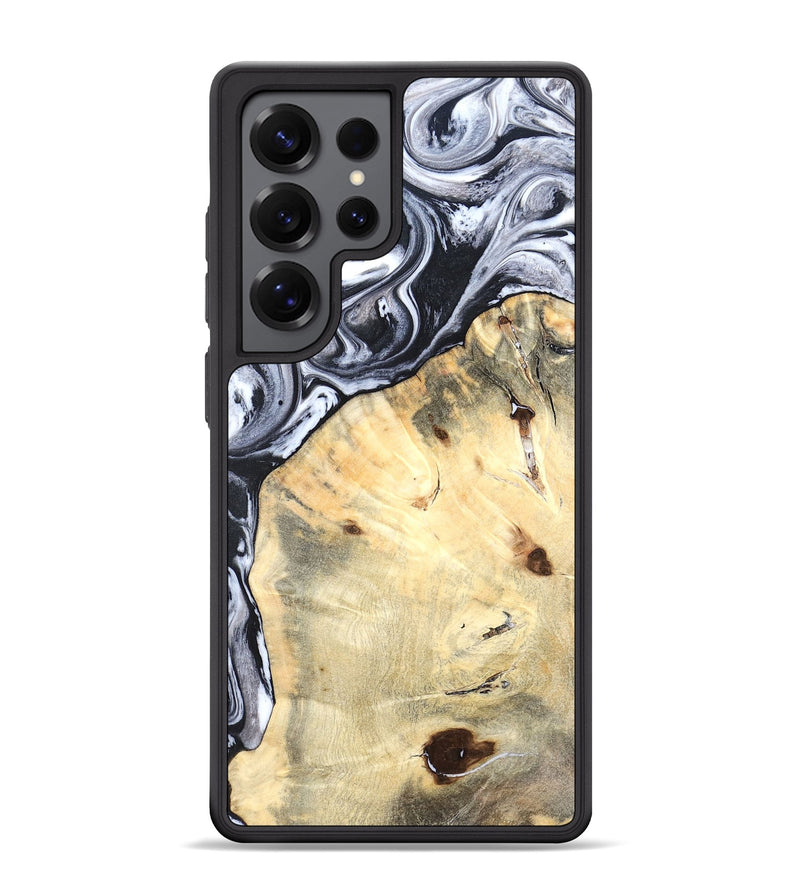 Galaxy S25 Ultra Wood Phone Case - Amirah (Black & White, 819906)