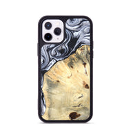 iPhone 11 Pro Wood Phone Case - Amirah (Black & White, 819906)