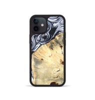 iPhone 12 mini Wood Phone Case - Amirah (Black & White, 819906)