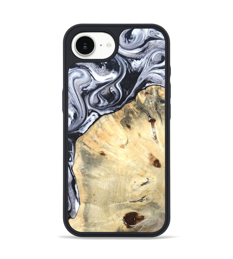 iPhone 16e Wood Phone Case - Amirah (Black & White, 819906)