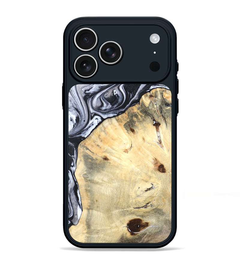 iPhone 17 Pro Max Wood Phone Case - Amirah (Black & White, 819906)