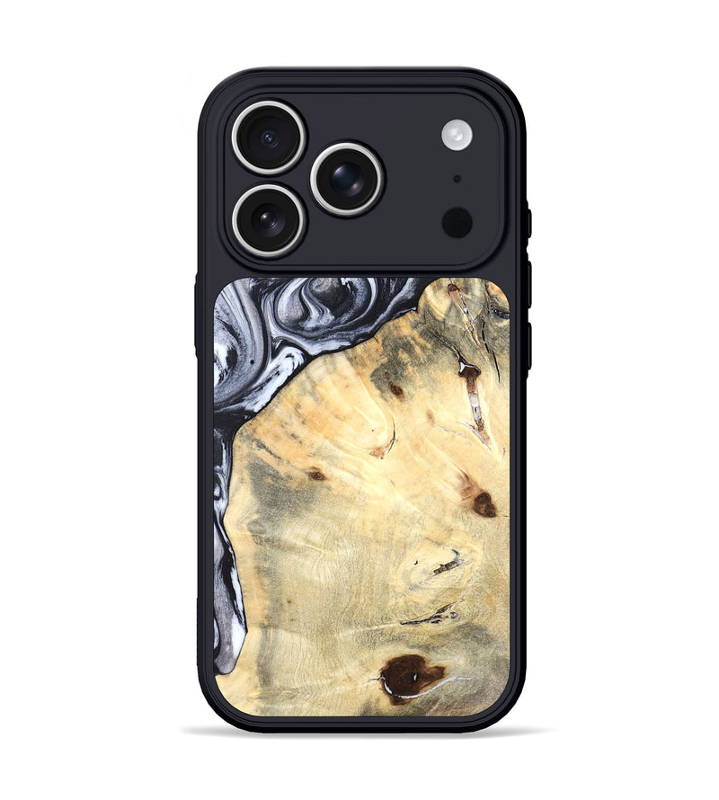 iPhone 17 Pro Wood Phone Case - Amirah (Black & White, 819906)