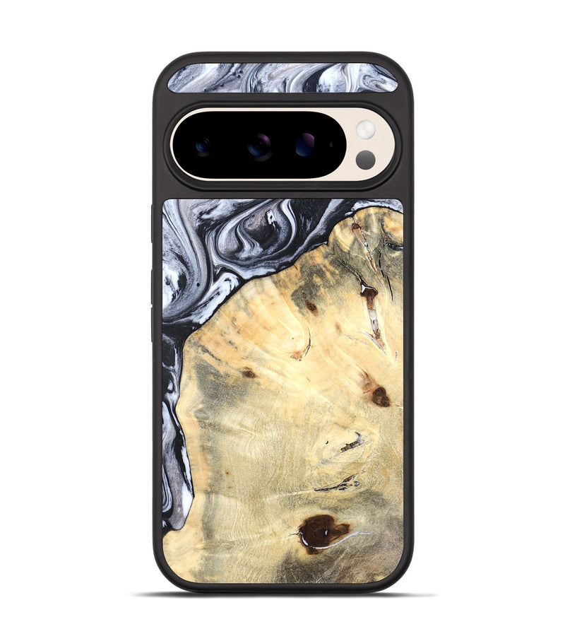 Pixel 10 Pro Wood Phone Case - Amirah (Black & White, 819906)