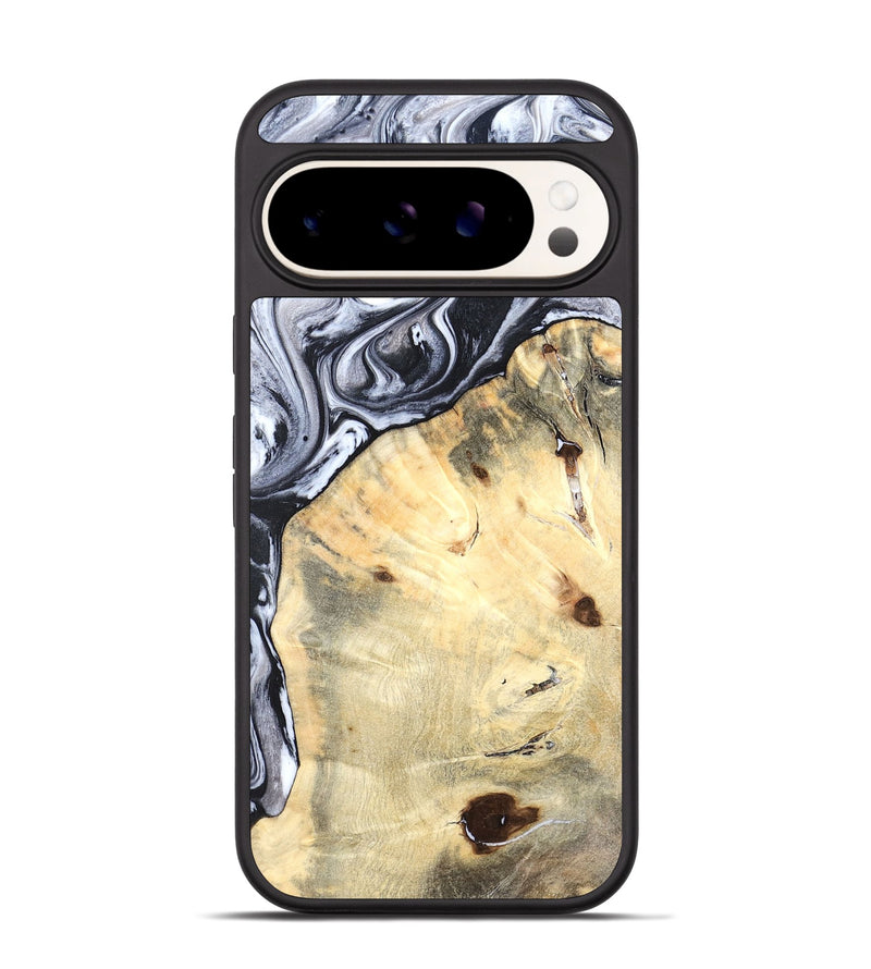 Pixel 9 Pro Wood Phone Case - Amirah (Black & White, 819906)
