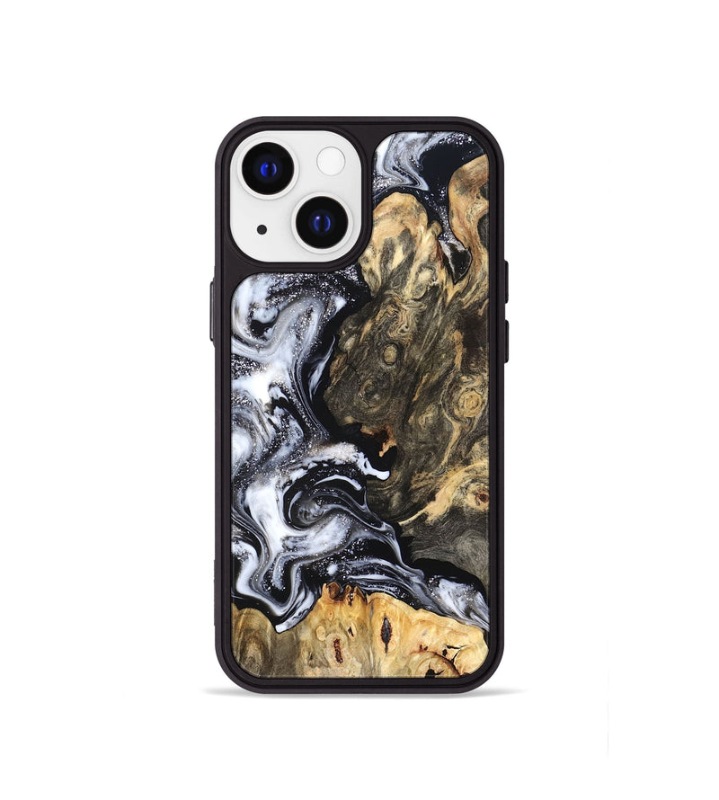 iPhone 13 mini Wood Phone Case - Coleen (Black & White, 819907)