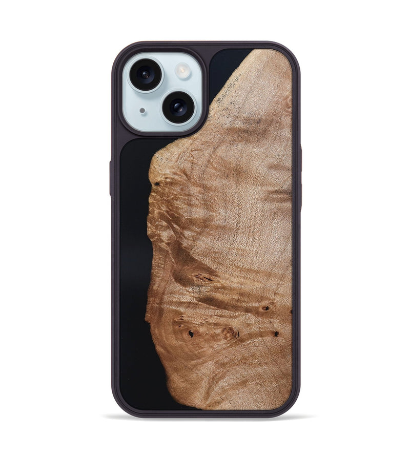 iPhone 15 Wood Phone Case - Davin (Wood Burl, 819909)